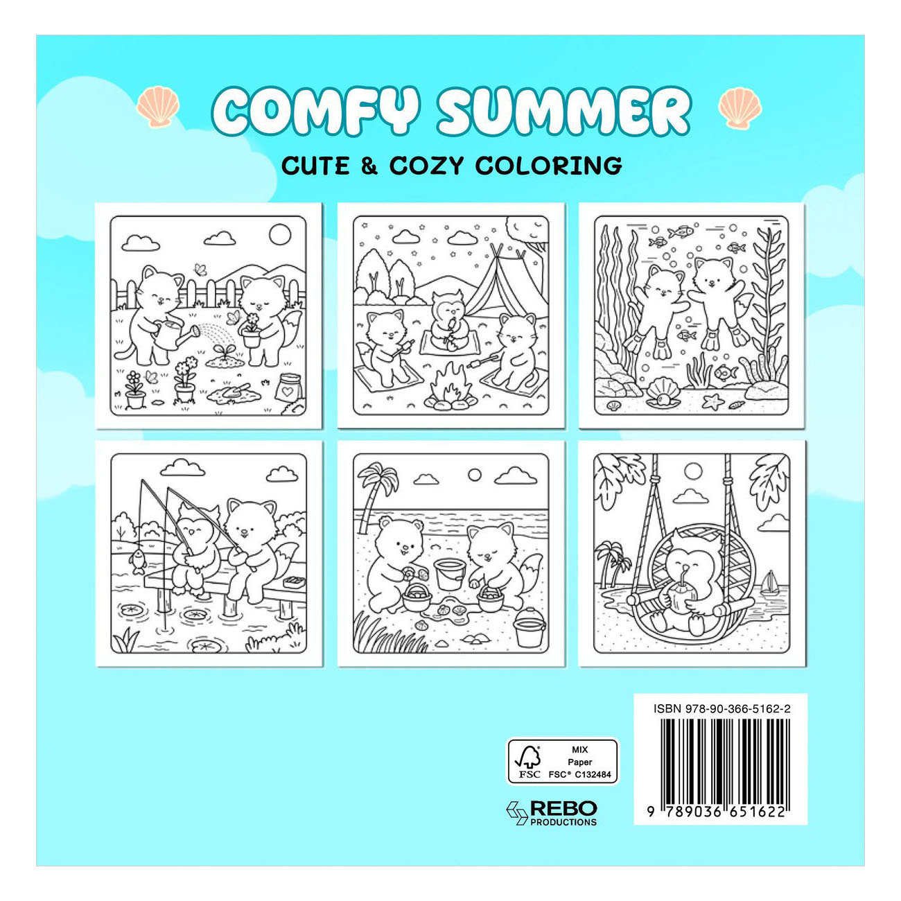 Comfy summer - Cute & cozy Kleurboek