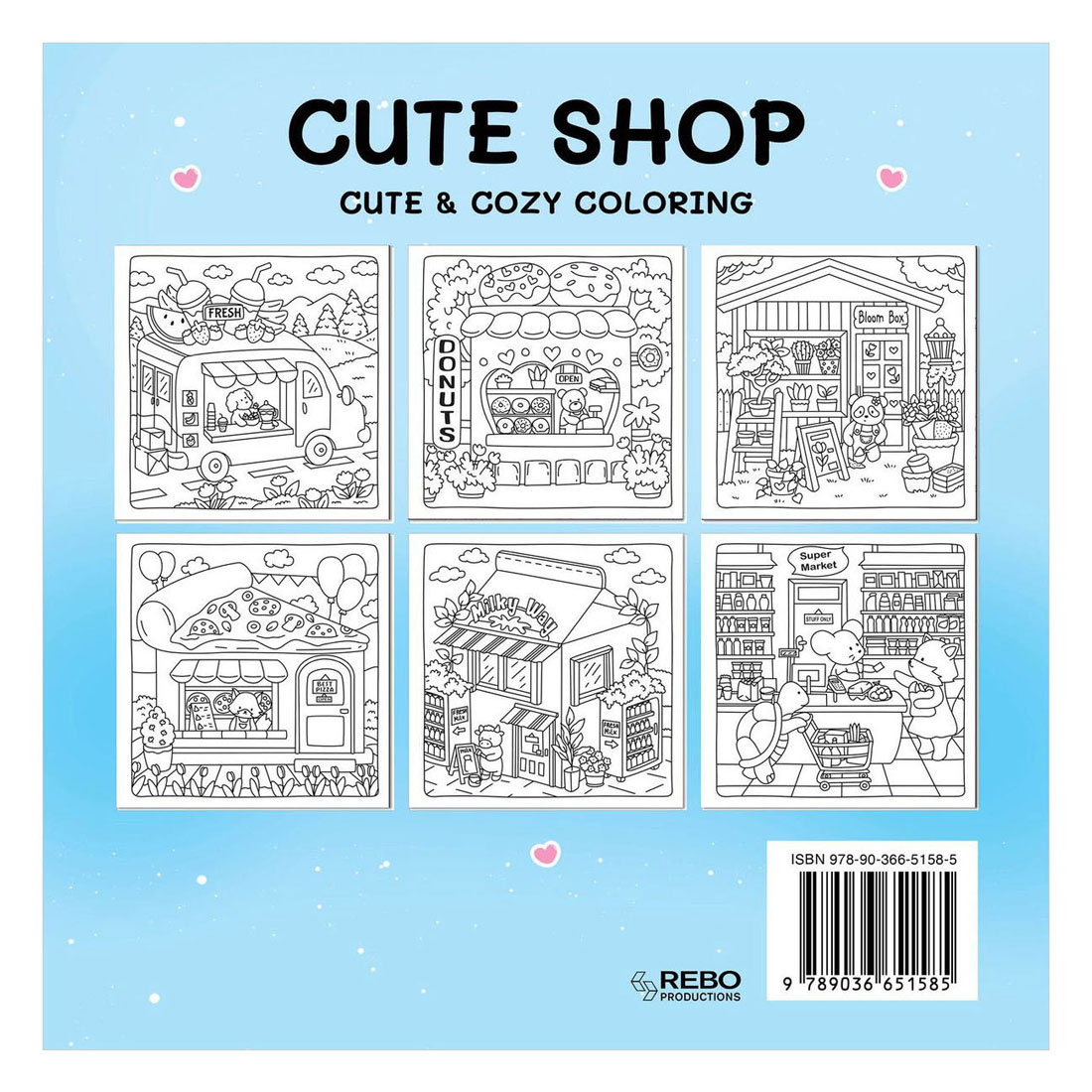 Cute shop - Cute & cozy Kleurboek
