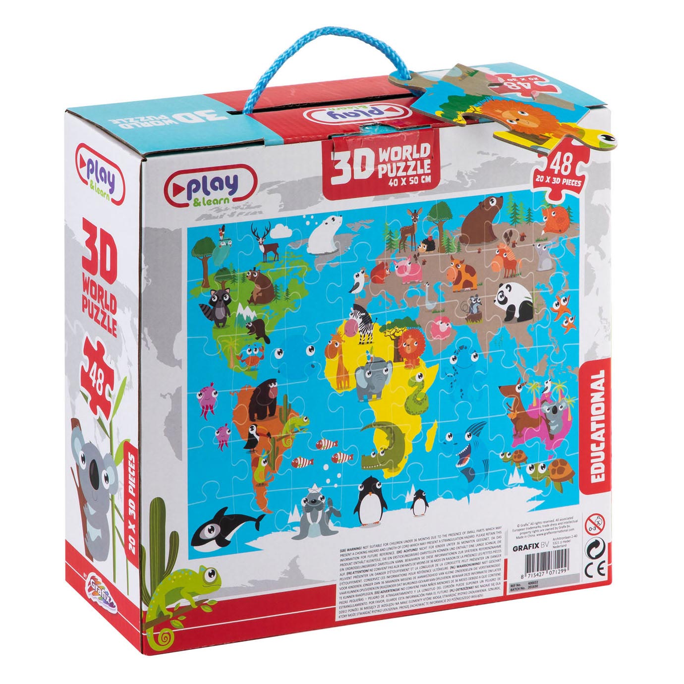 3D-puzzel Dieren van de Wereld (40x50cm)