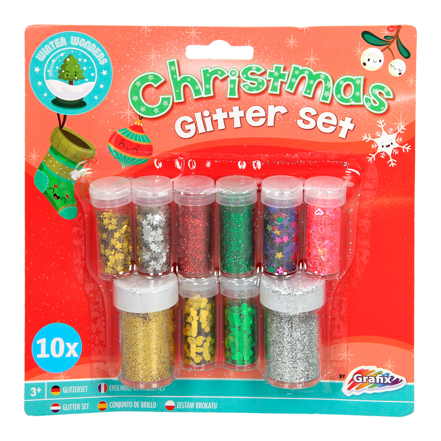 Vertrappen esthetisch Durven Kerst Glitter Set, 10st. online kopen? | Lobbes Speelgoed België