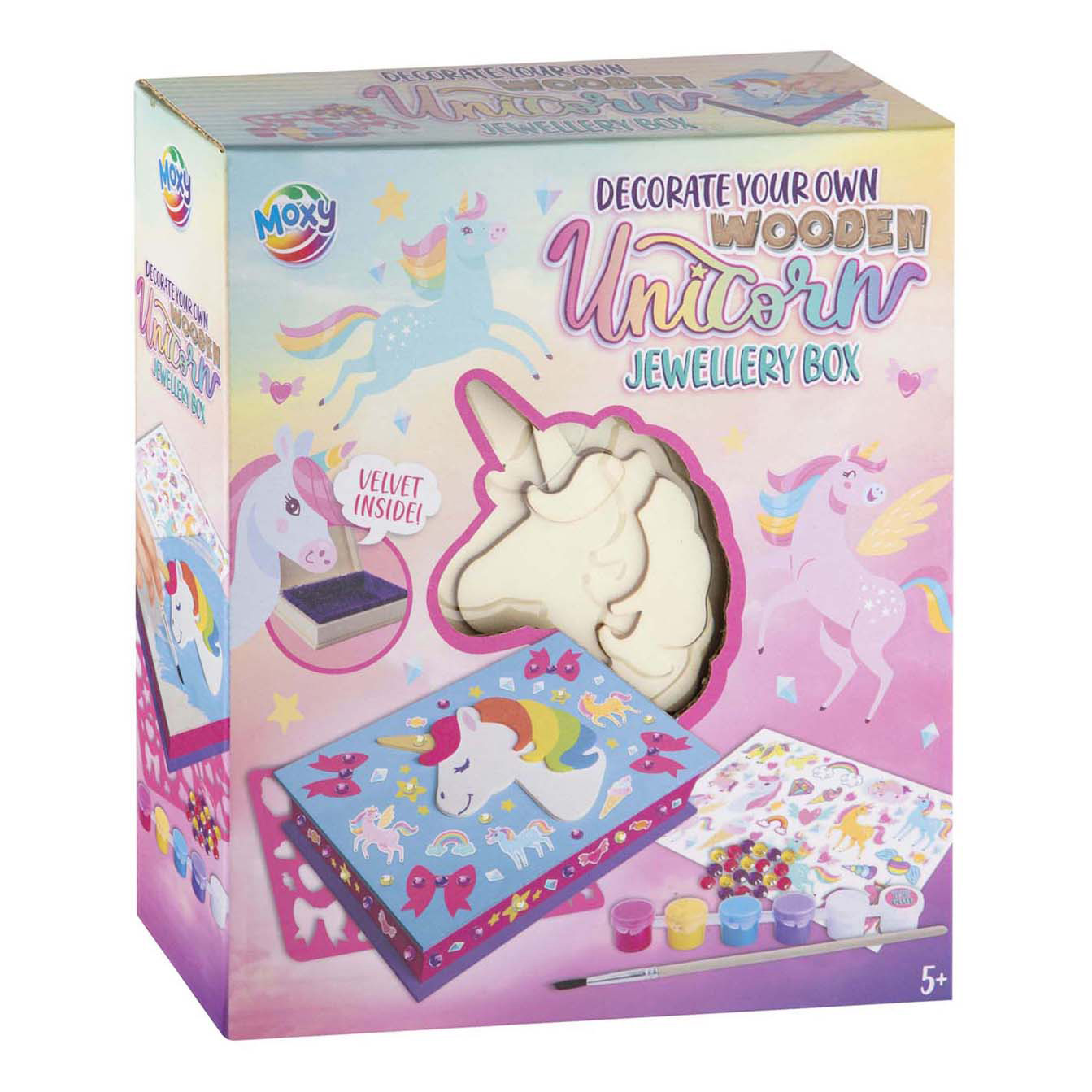 Versier je Eigen Houten Eenhoorn Sieradendoos