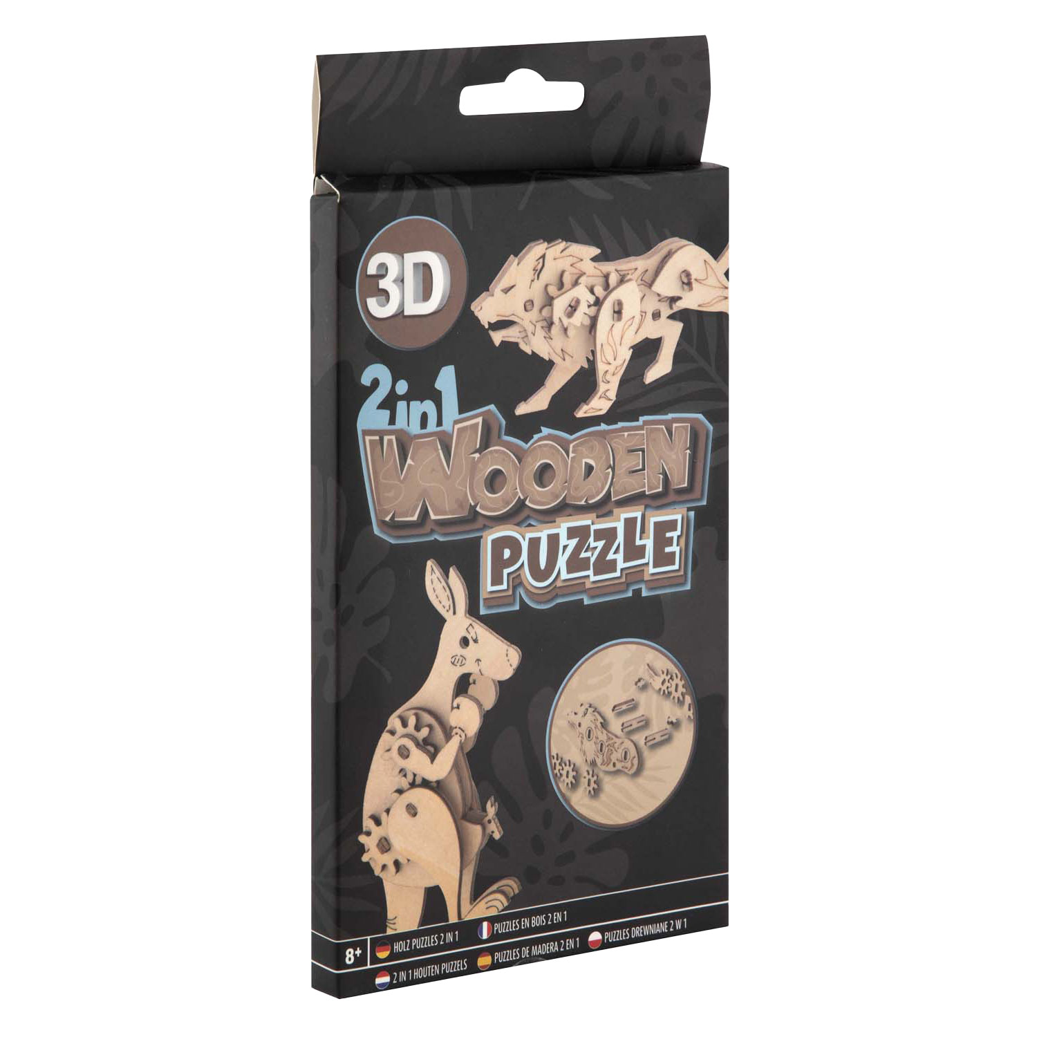 Kit de construction en bois 2 en 1 Puzzle 3D - Chien et Lapin