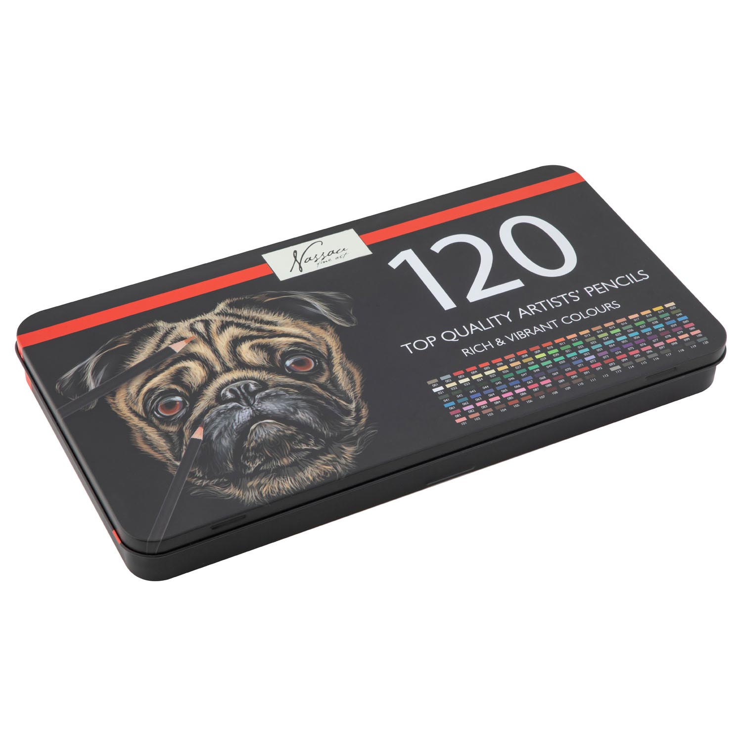 Crayons de couleur Nassau en boîte, 120 pièces.