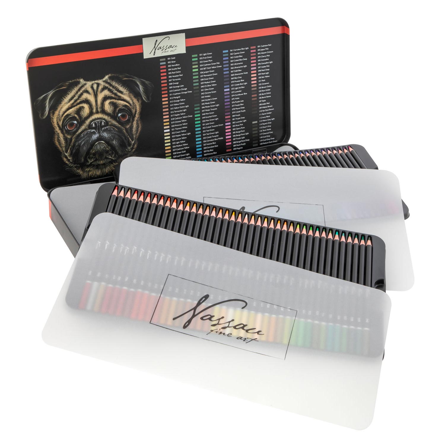 Crayons de couleur Nassau en boîte, 120 pièces.