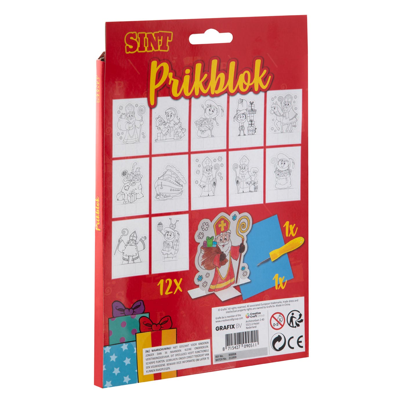 Sinterklaas Prikblok met 12 sheets