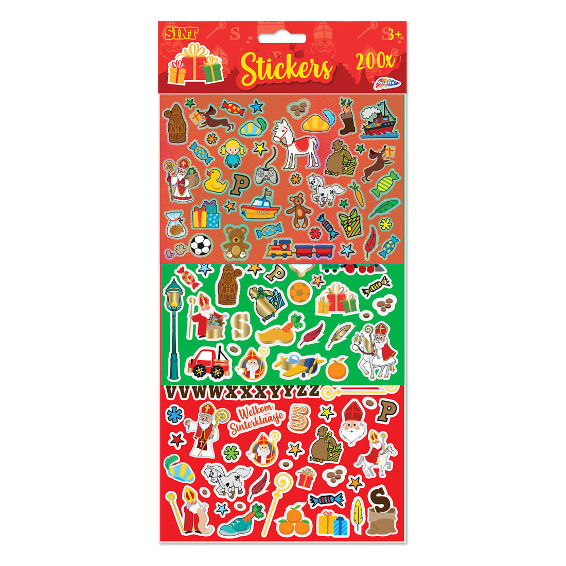 Jeu d'autocollants Sinterklaas, 200 pcs.