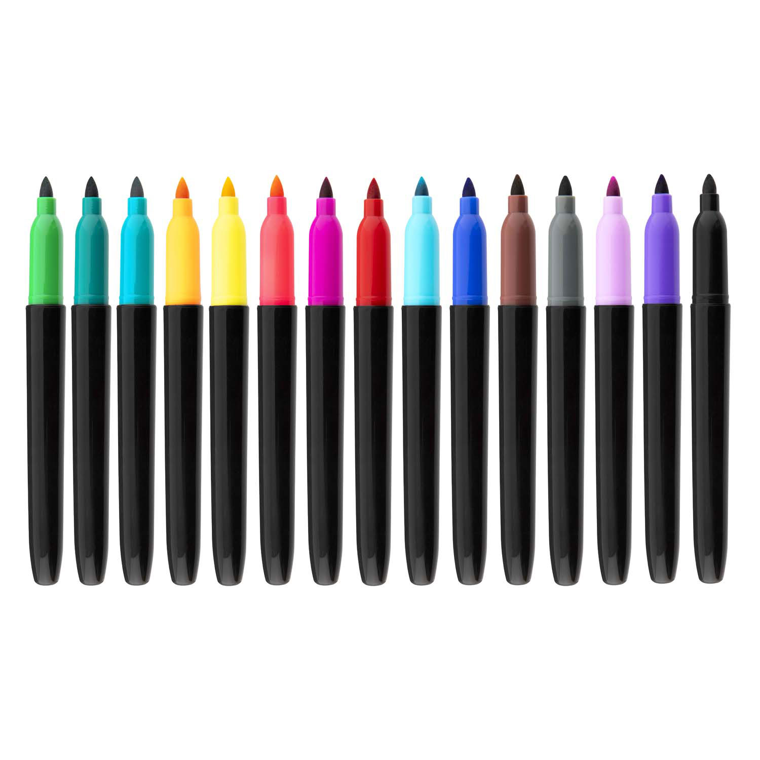 Nassau Fine Art Stiften & Markers Set - 30 Permanente Markers met Ronde Punt - Voor Volwassenen en Kinderen - Tekenset voor Creatieve Projecten op Papier, Plastic en Hout