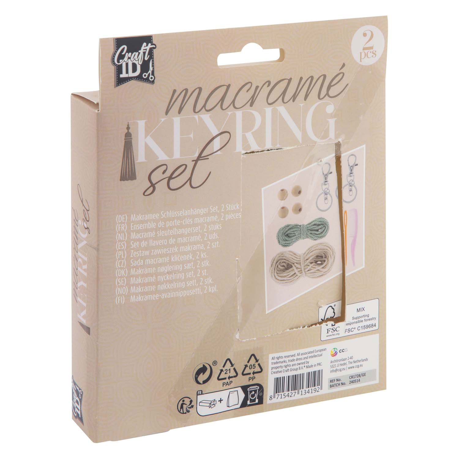 Macrame Sleutelhangers, 2st.