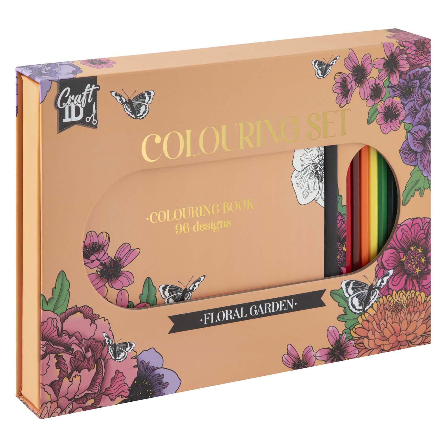 Set de coloriage Fleurs avec 10 Crayons de Couleur