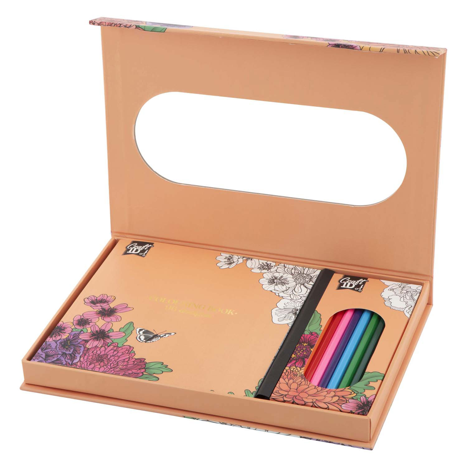 Set de coloriage Fleurs avec 10 Crayons de Couleur