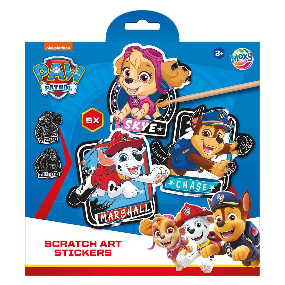 Scratch Art Aufkleber - PAW Patrol, 6 Stk.