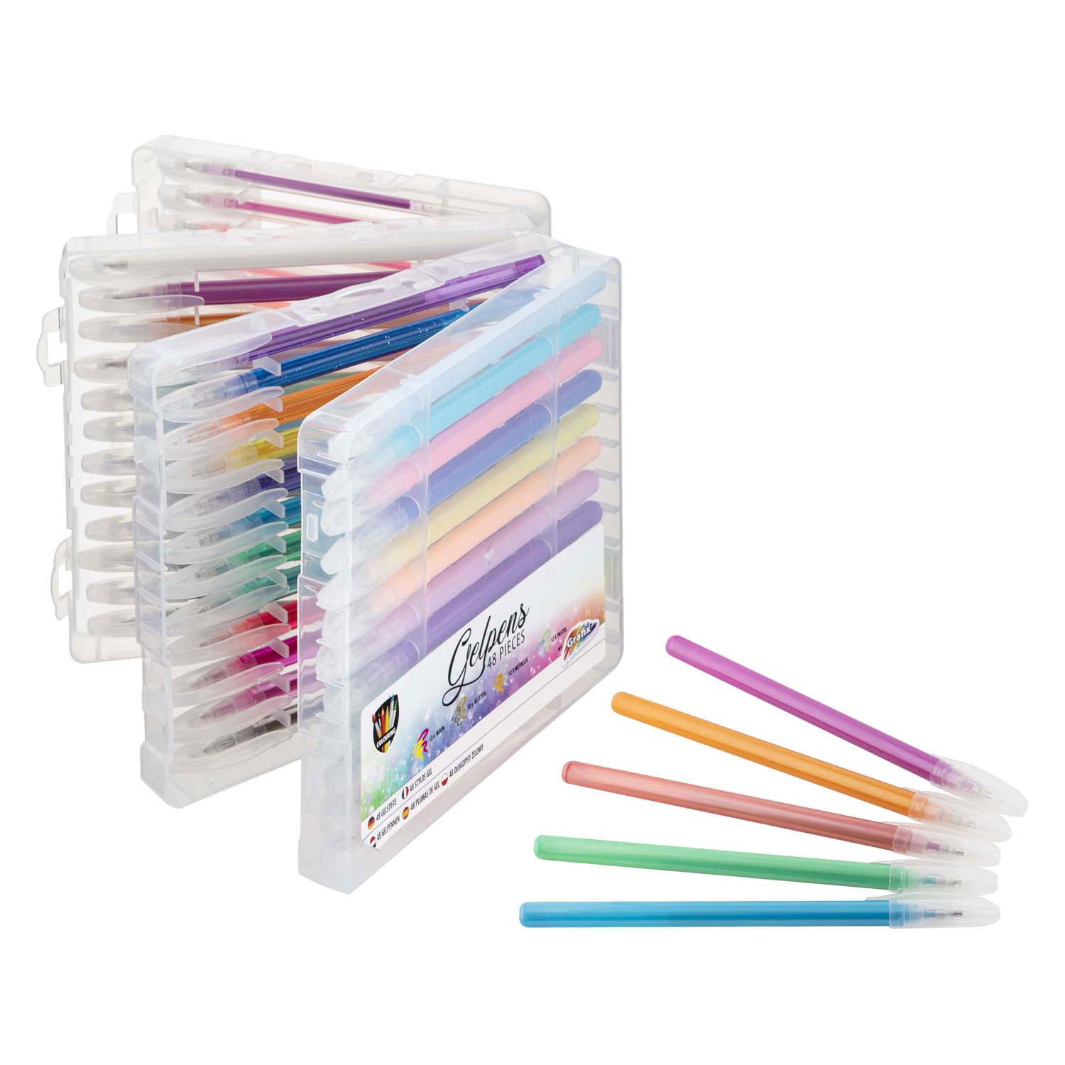 Ensemble de stylos gel, 48 pièces.