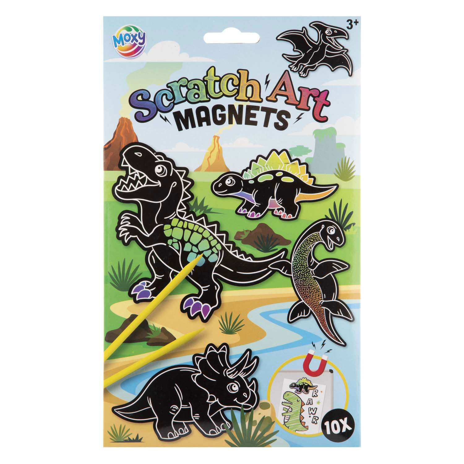Kratzmagnete machen Dino