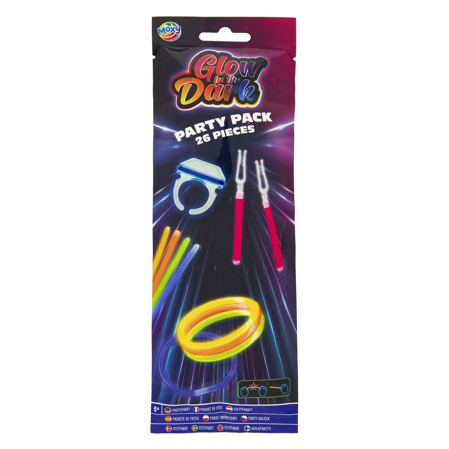 Glow in The Dark Sticks Party Pack, 30dlg.