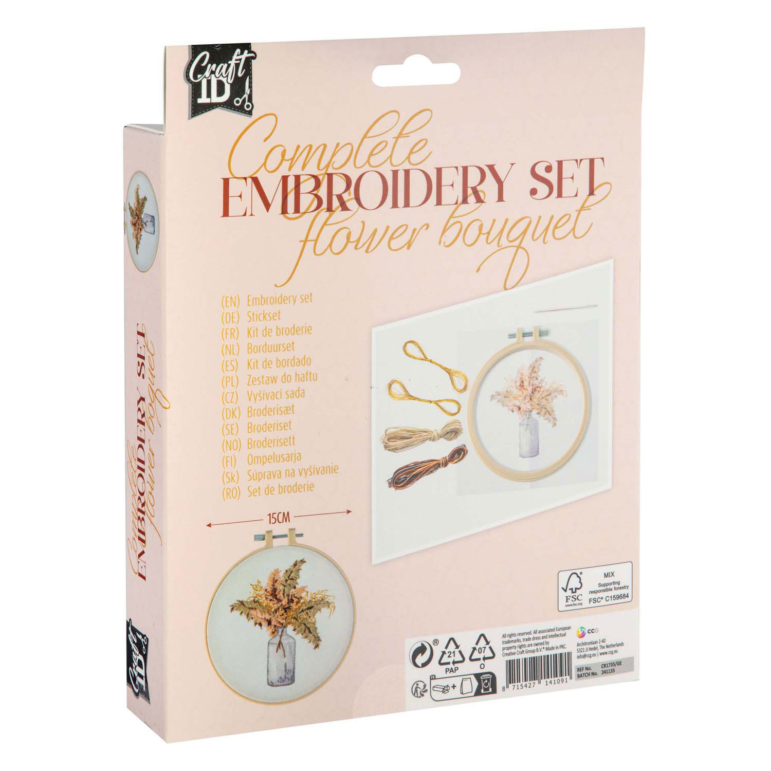 Kit de broderie Vase avec fleurs
