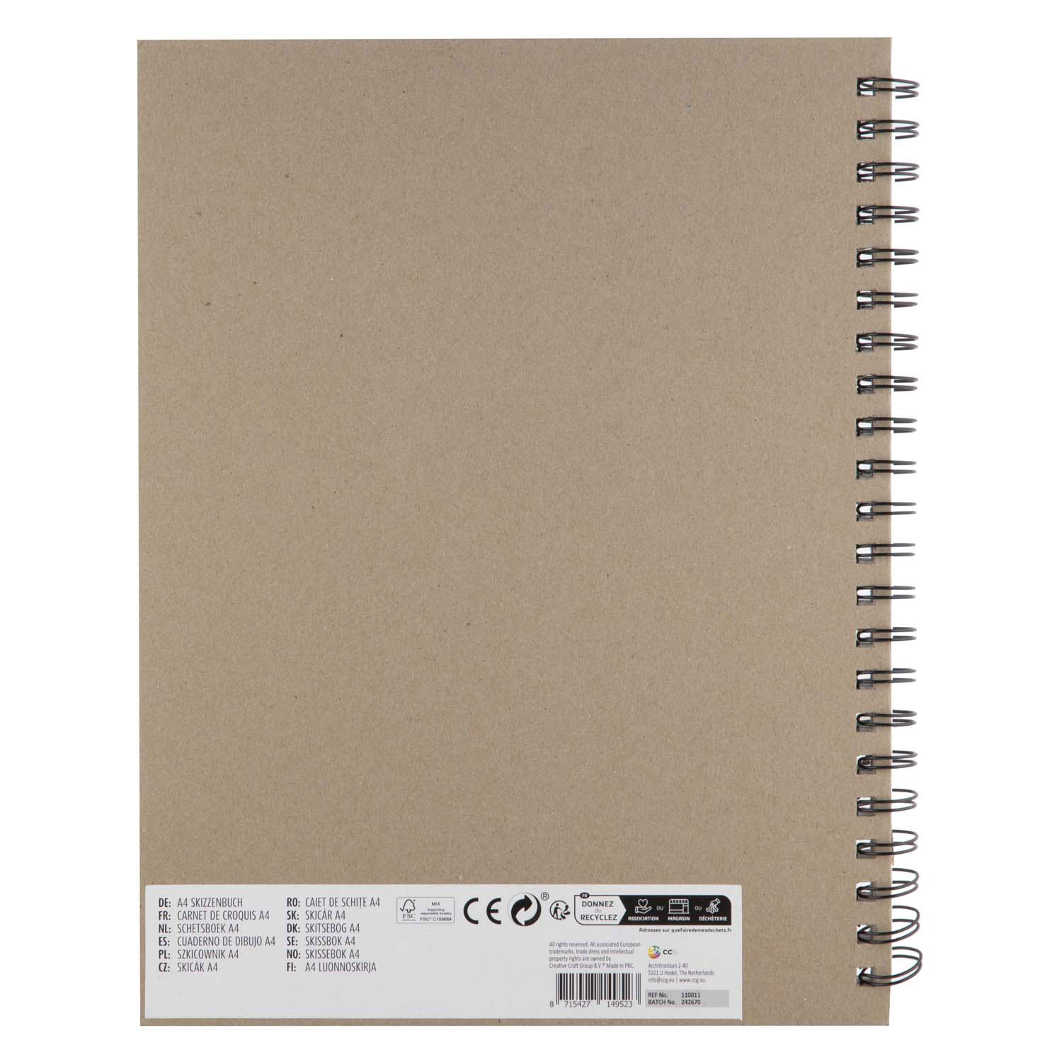 Schetsboek A4, 40 Vellen