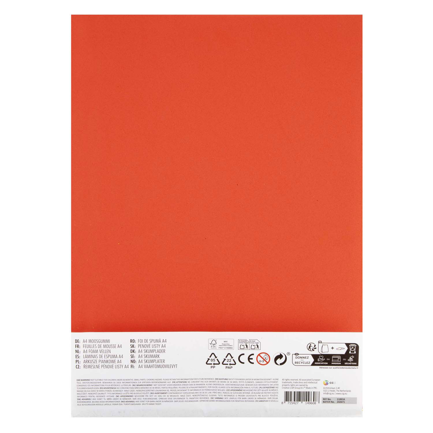 Schaumstoffblätter A4, 8 Blatt