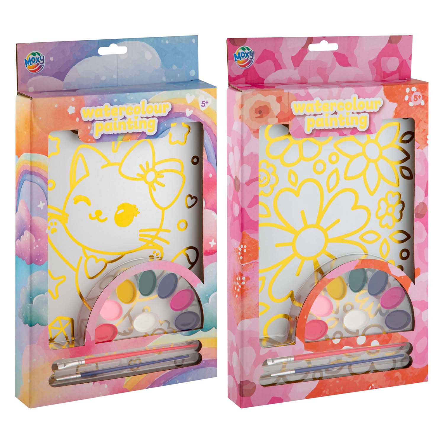 Waterverf Schilder Set - Inclusief 2 Kwasten