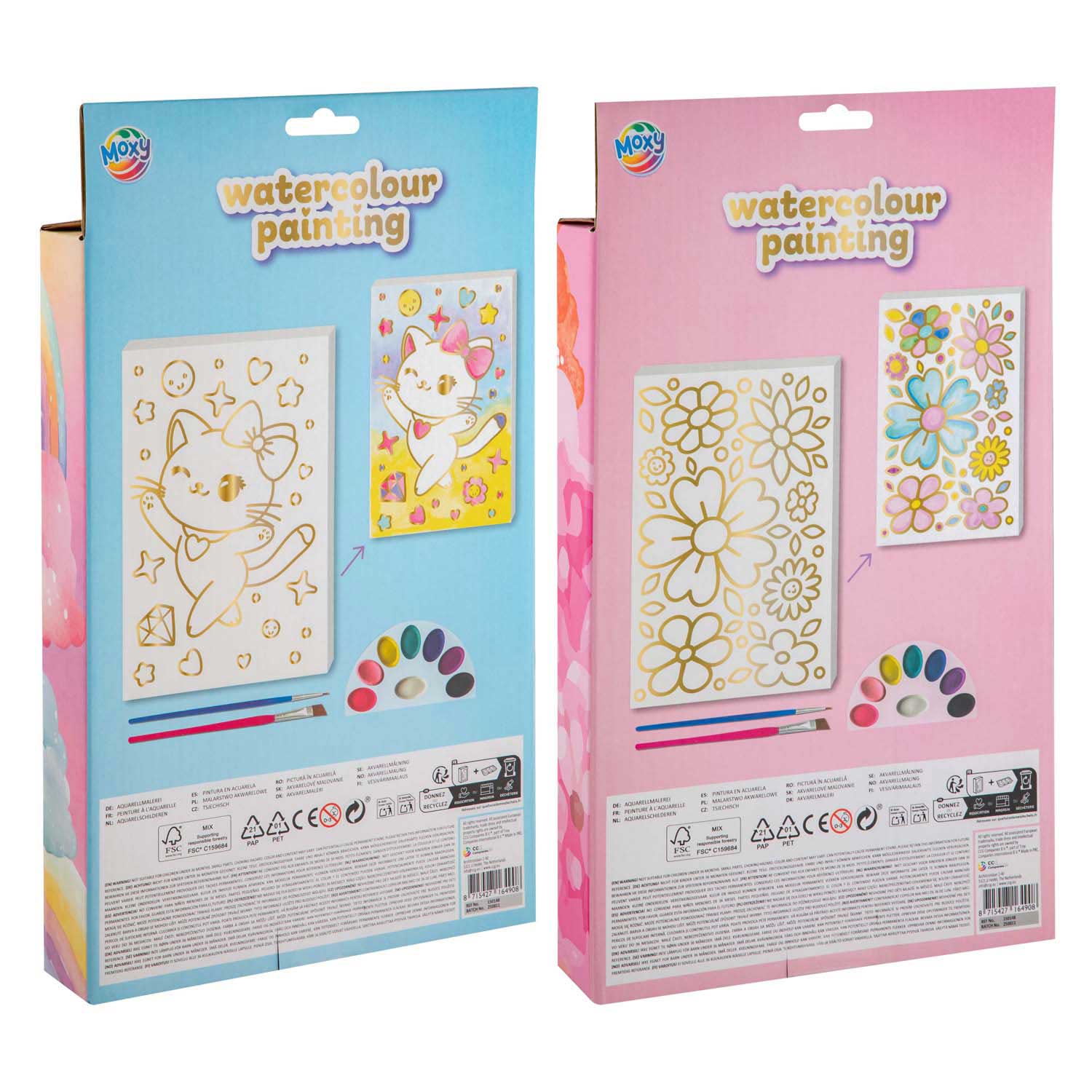 Waterverf Schilder Set - Inclusief 2 Kwasten