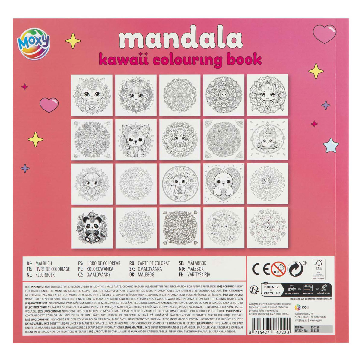 Mandala Kawaii Kleurboek - 20 Vellen