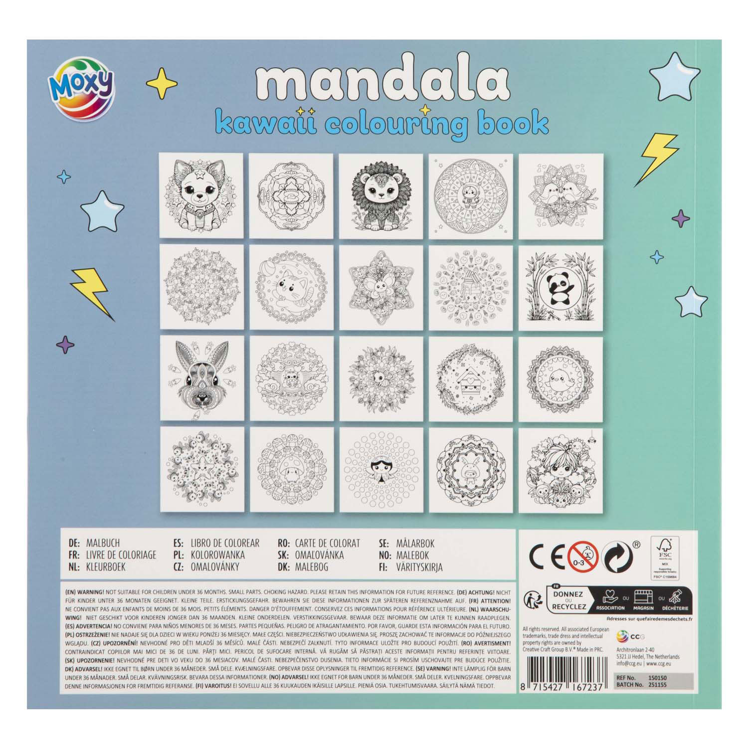 Mandala Kawaii Kleurboek - 20 Vellen