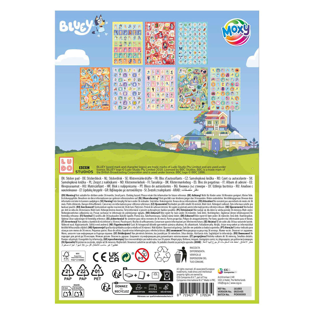 Bluey Glitter Stickerboek