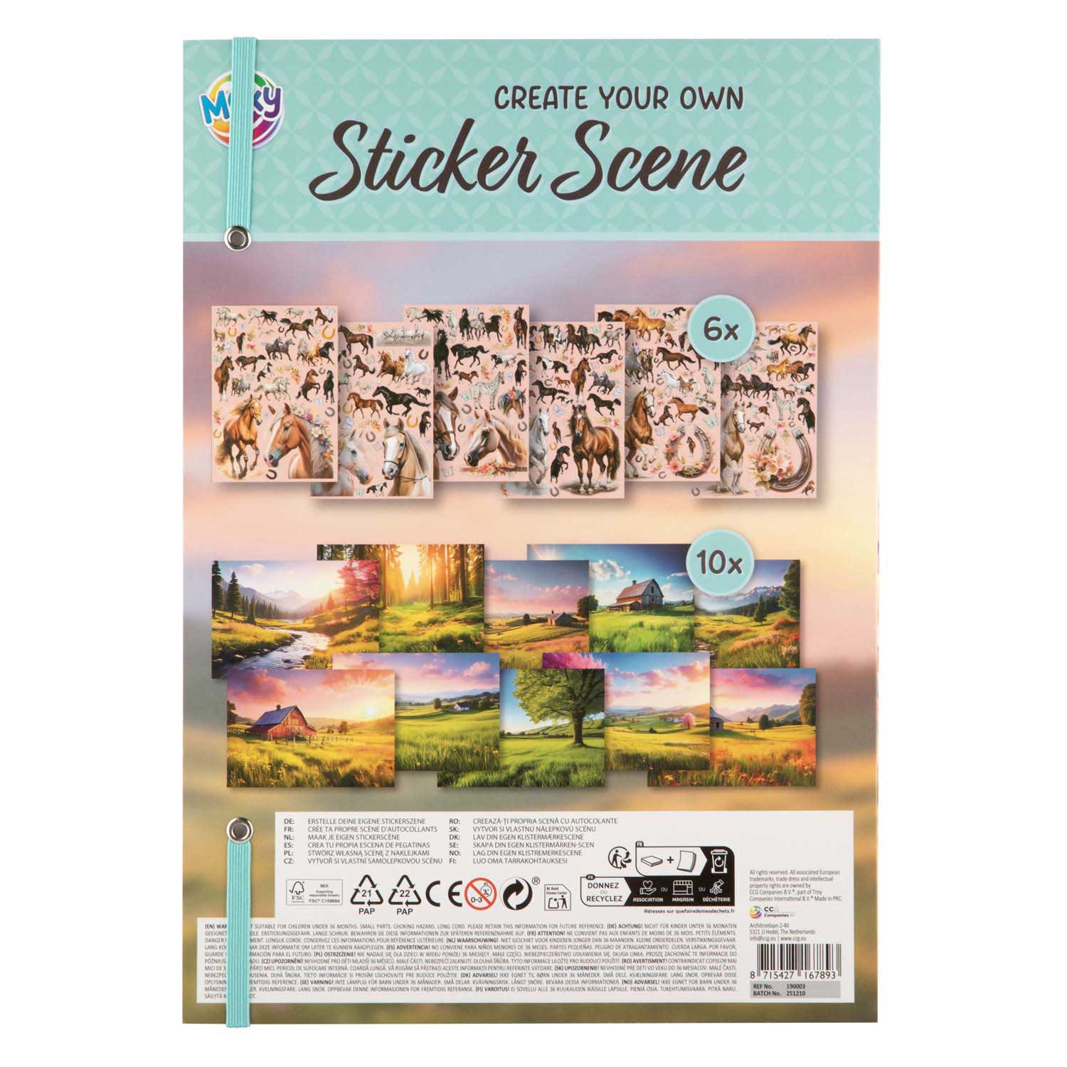 Sticker scene book A4,  200+ stickers