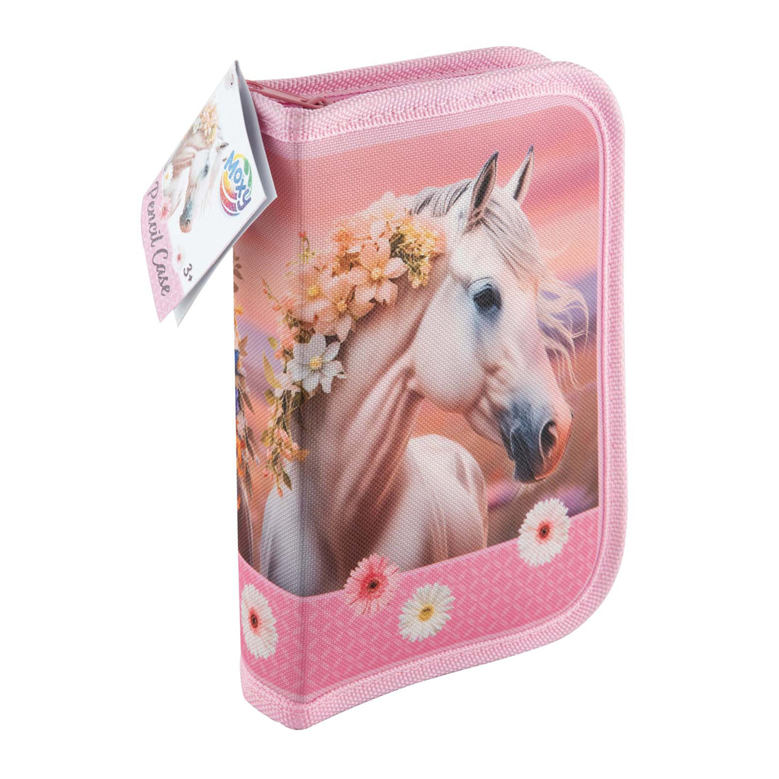 Trousse à crayons remplie de chevaux - 28 pièces.