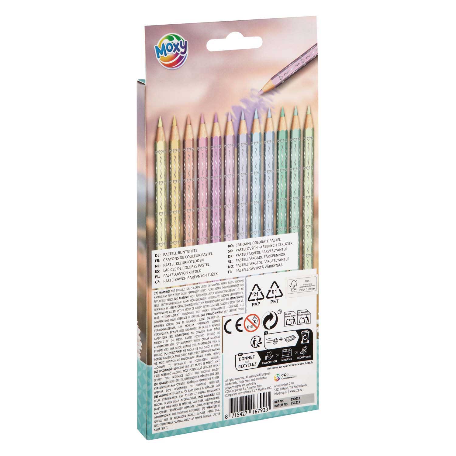 Kleurpotloden Pastel - 12st.
