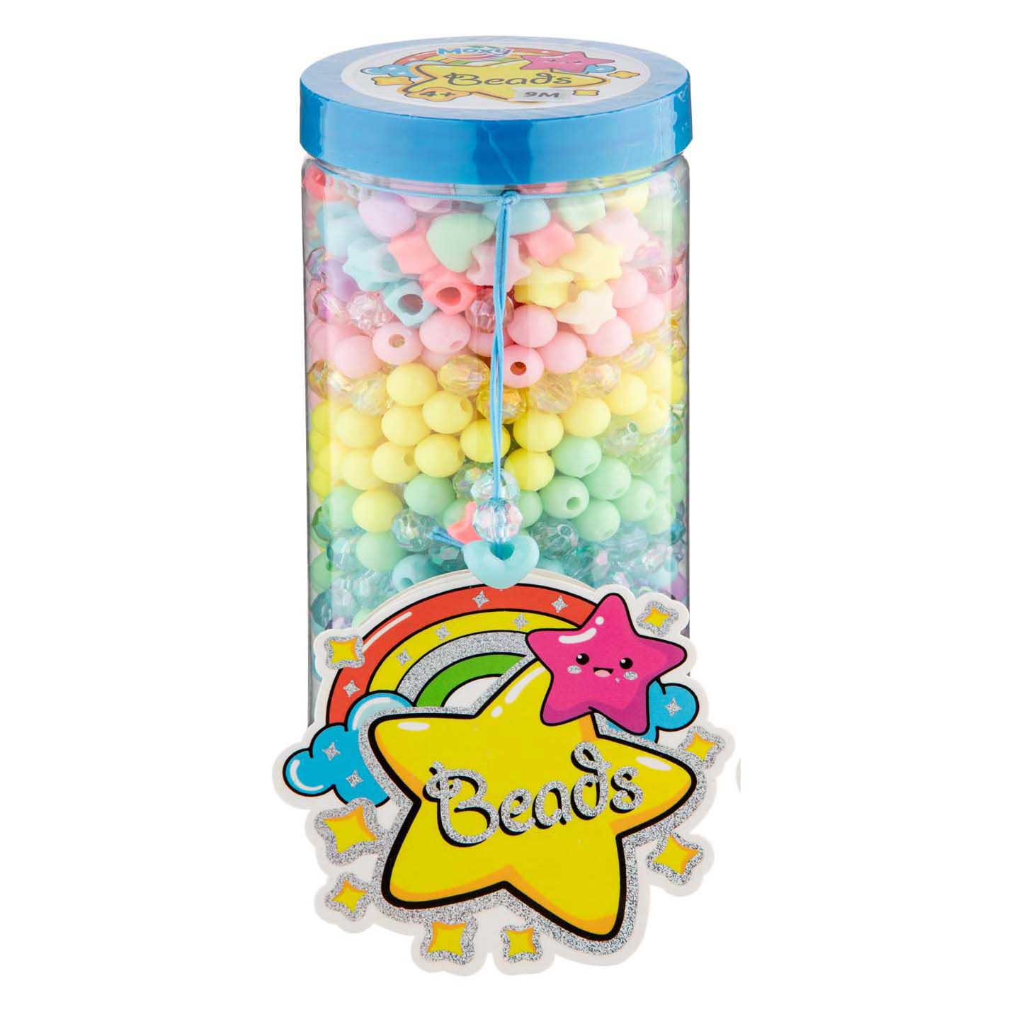 Regenboogkleurige Kralen in Pot