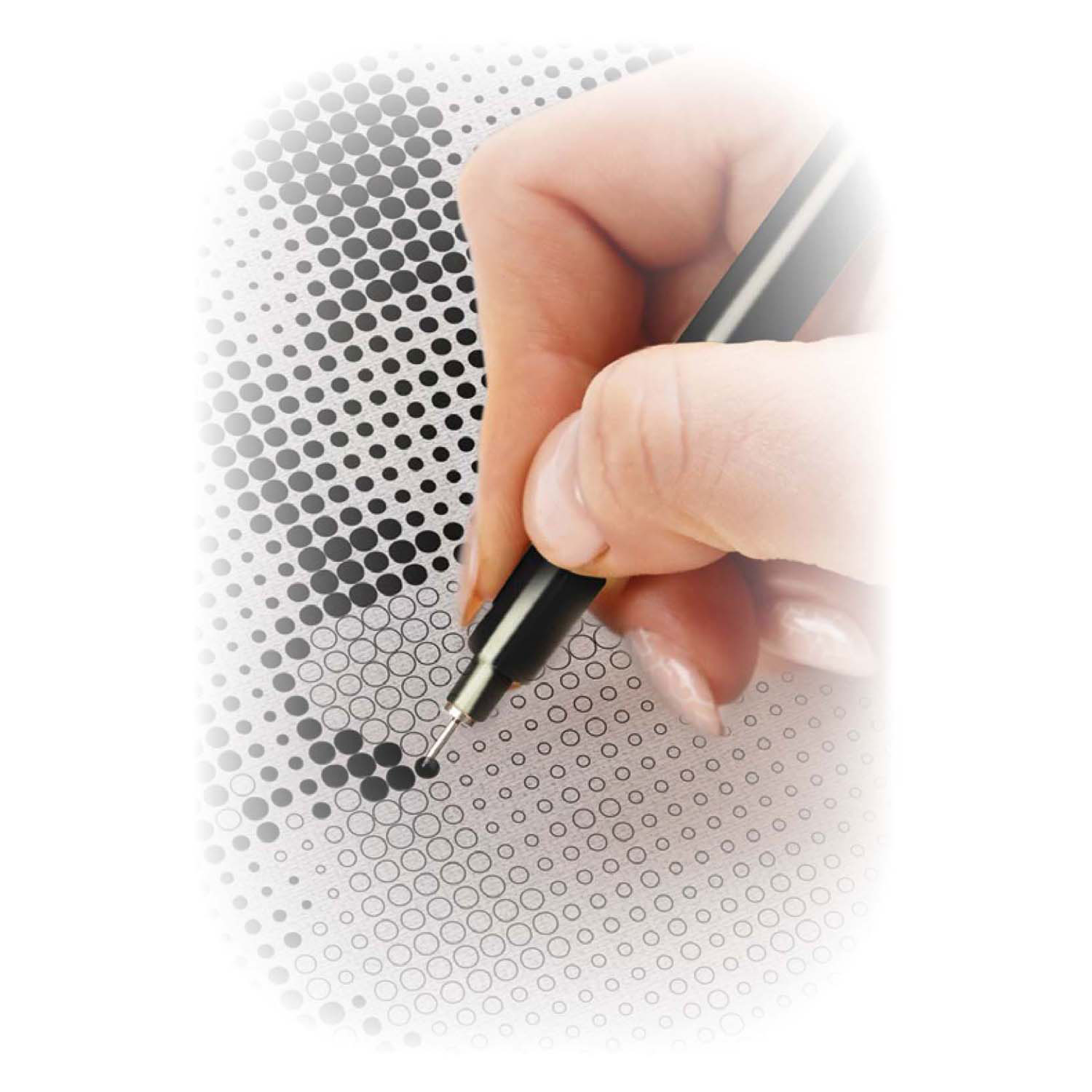 Tableau pointilliste sur toile représentant un chien - 40 x 30 cm - Feutres fins inclus