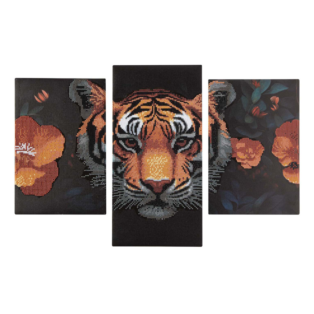 Diamantmalerei-Triptychon-Set - Tiger