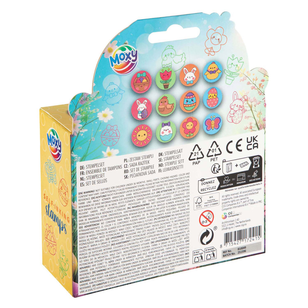 Tampons auto-encreurs Pâques - 12 pièces