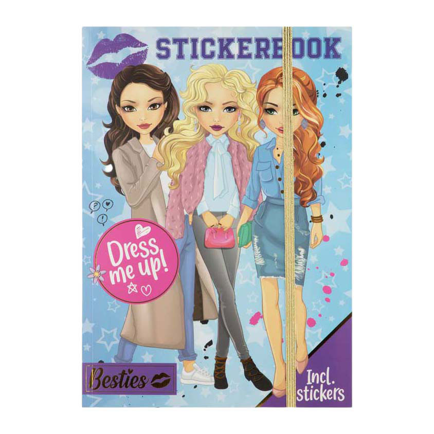 Besties Dress Me Up Stickerboek Neon A4 - 10 Vellen
