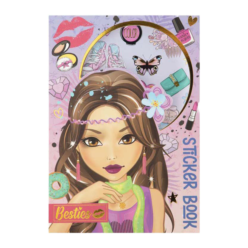 Besties Folie Stickerboek Neon A5 - 8 Vellen