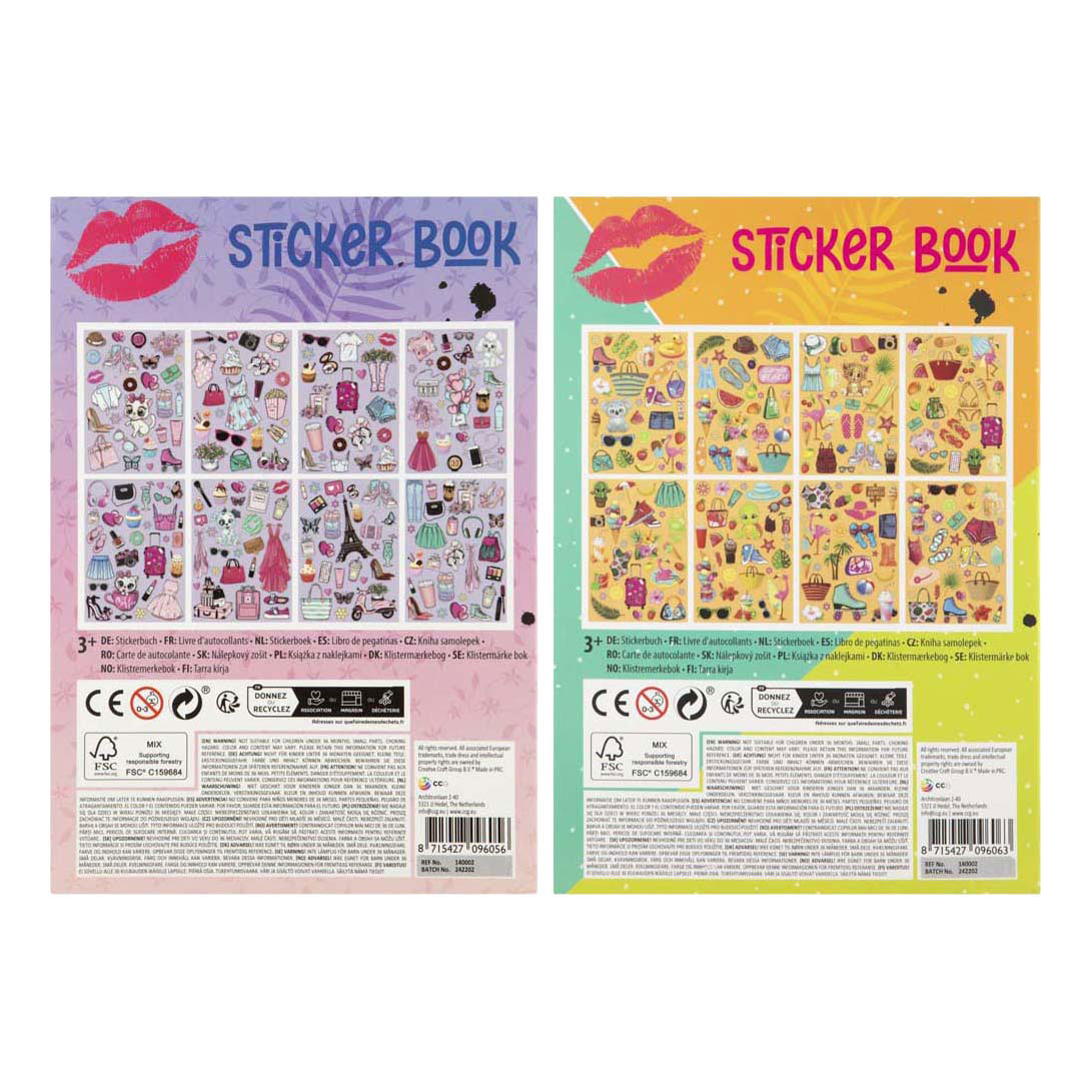 Besties Folie Stickerboek Neon A5 - 8 Vellen