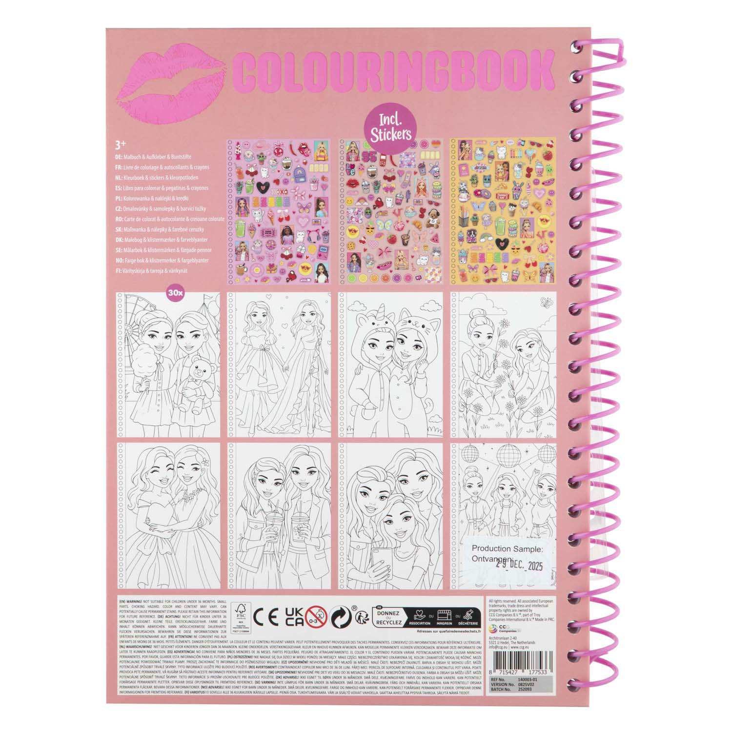 Livre de coloriage Besties Neon A4 - 30 feuilles