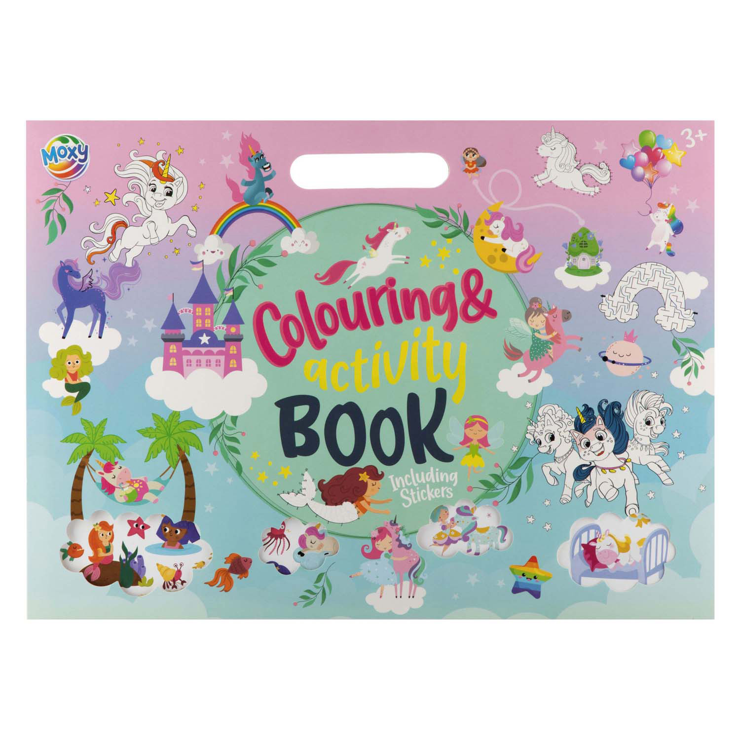 Kleur- & Activiteitenboek incl. Stickers 25 Vellen - Roze