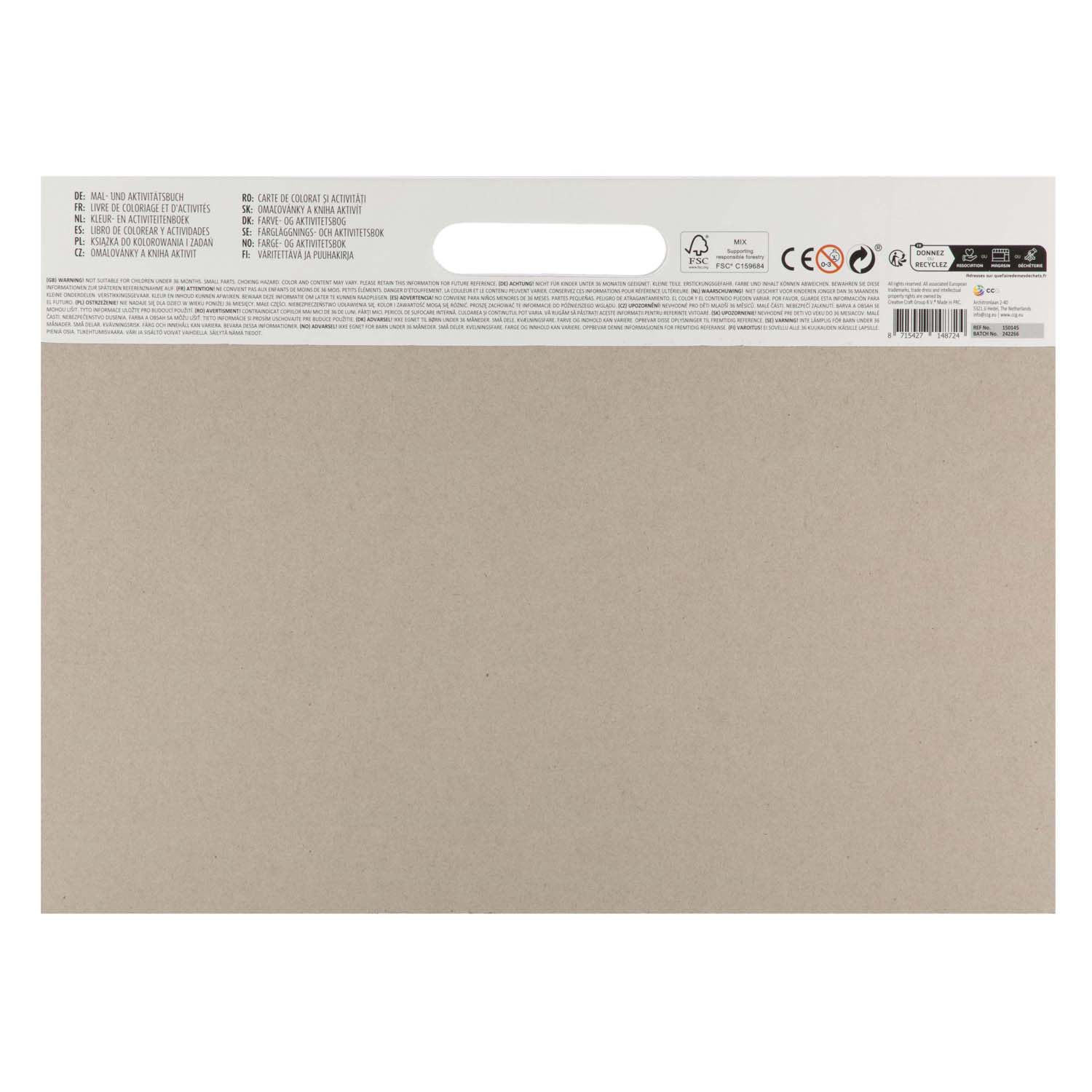 Kleur- & Activiteitenboek incl. Stickers 25 Vellen - Roze