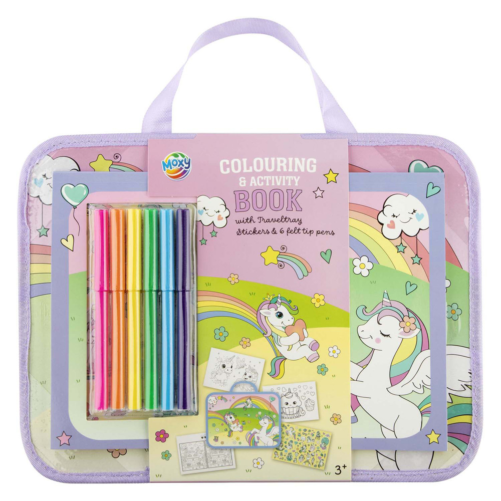 Reistray incl. Kleur- & Activiteitenboek - Eenhoorn