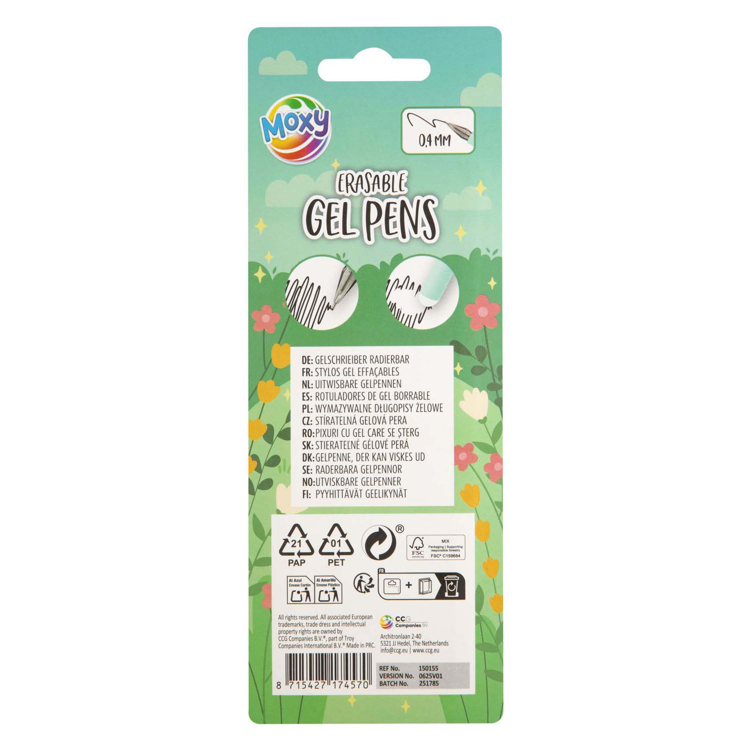 Uitwisbare Gelpennen - 3st.