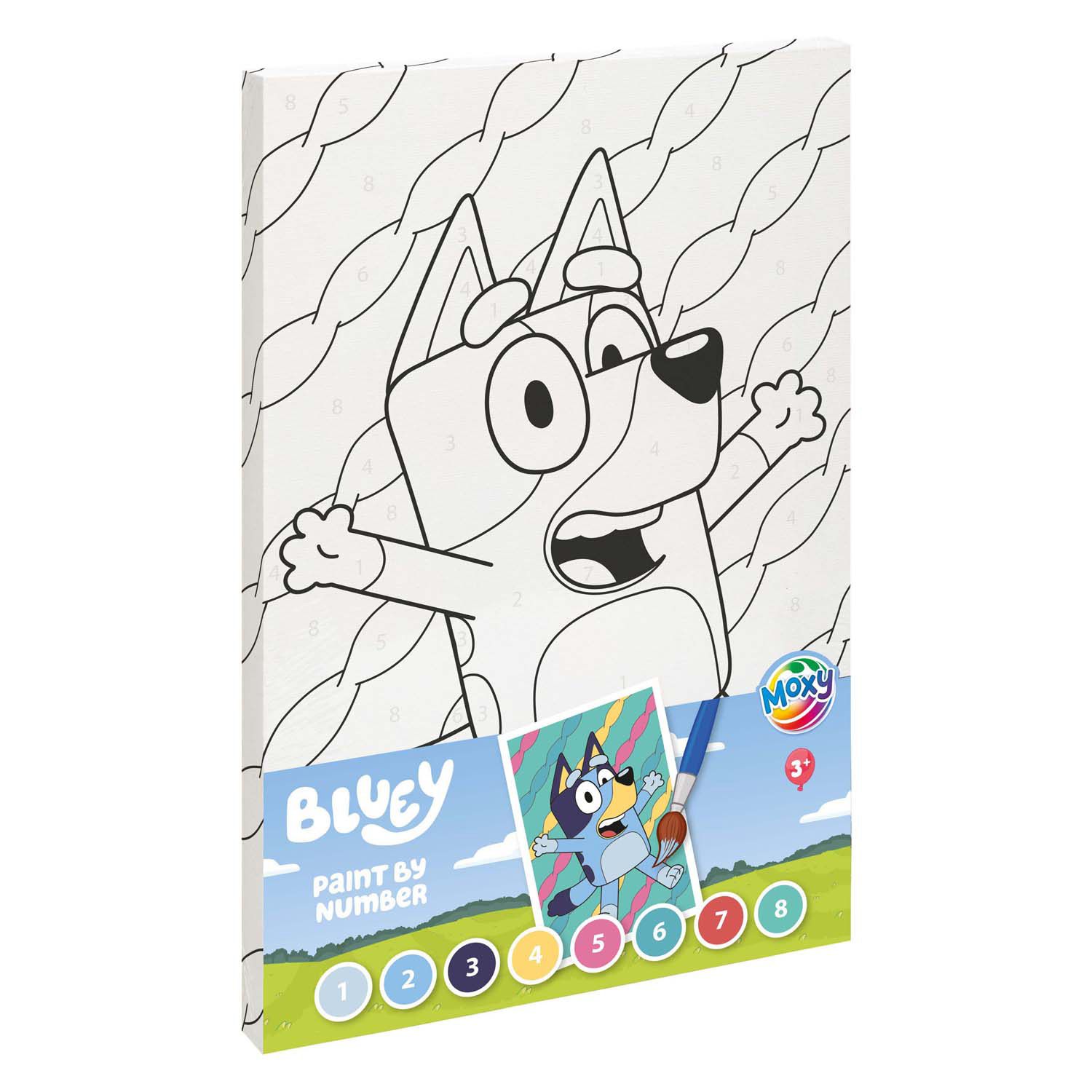 Toile à peindre par numéros Bluey - 29,7 x 19,5 cm