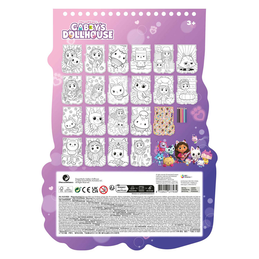 Gabby's Poppenhuis Kleurblok in Vorm - 20 Vellen