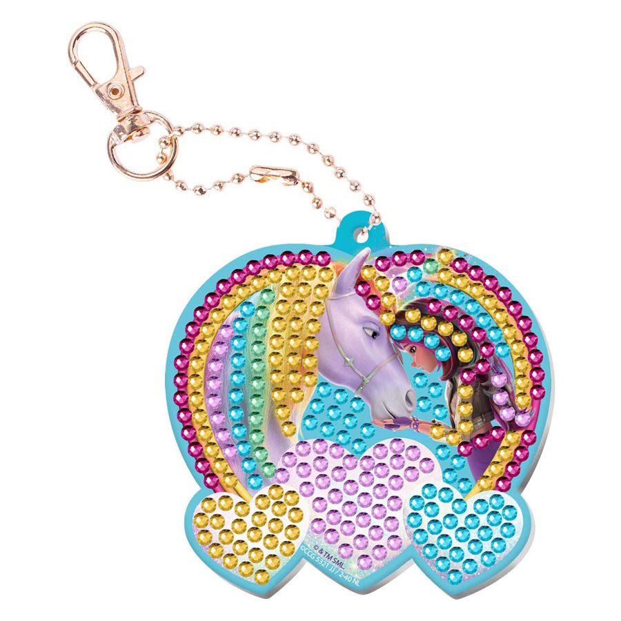 Unicorn Academy Diamond Painting Sleutelhanger - 20,5x7,5 cm