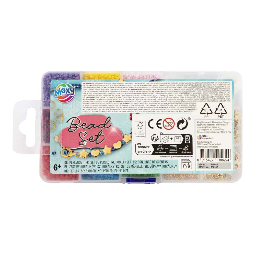 Kralen in Opbergbox - 9 Kleuren + Draad