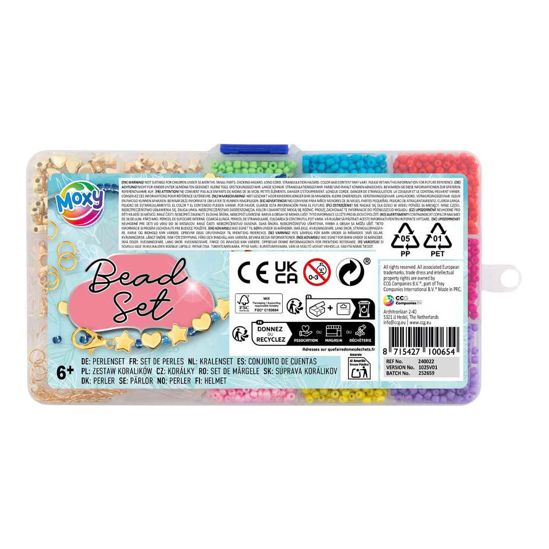 Kralen in Opbergbox - 9 Kleuren + Draad