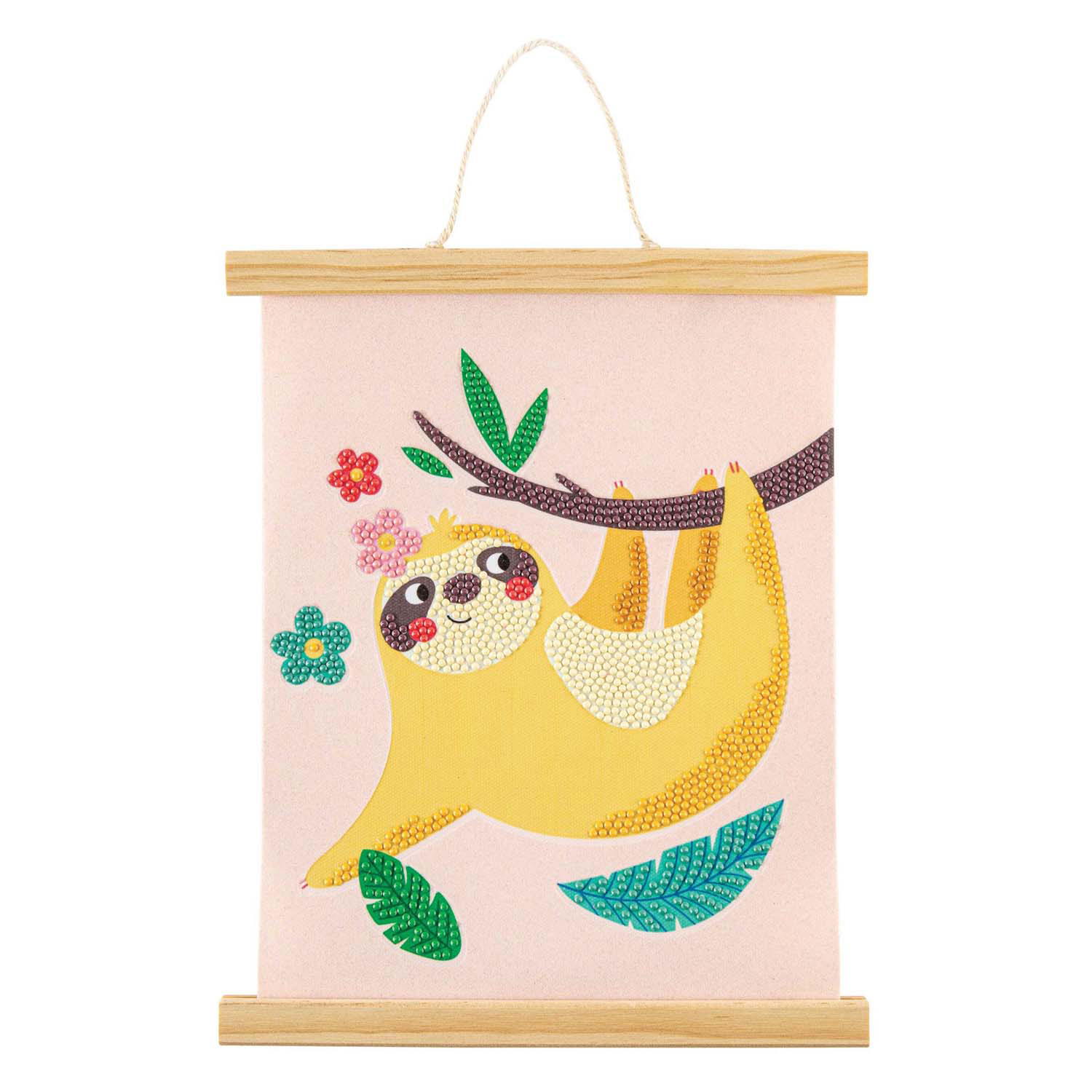 Décoration murale en velours avec peinture diamant - Paresseux