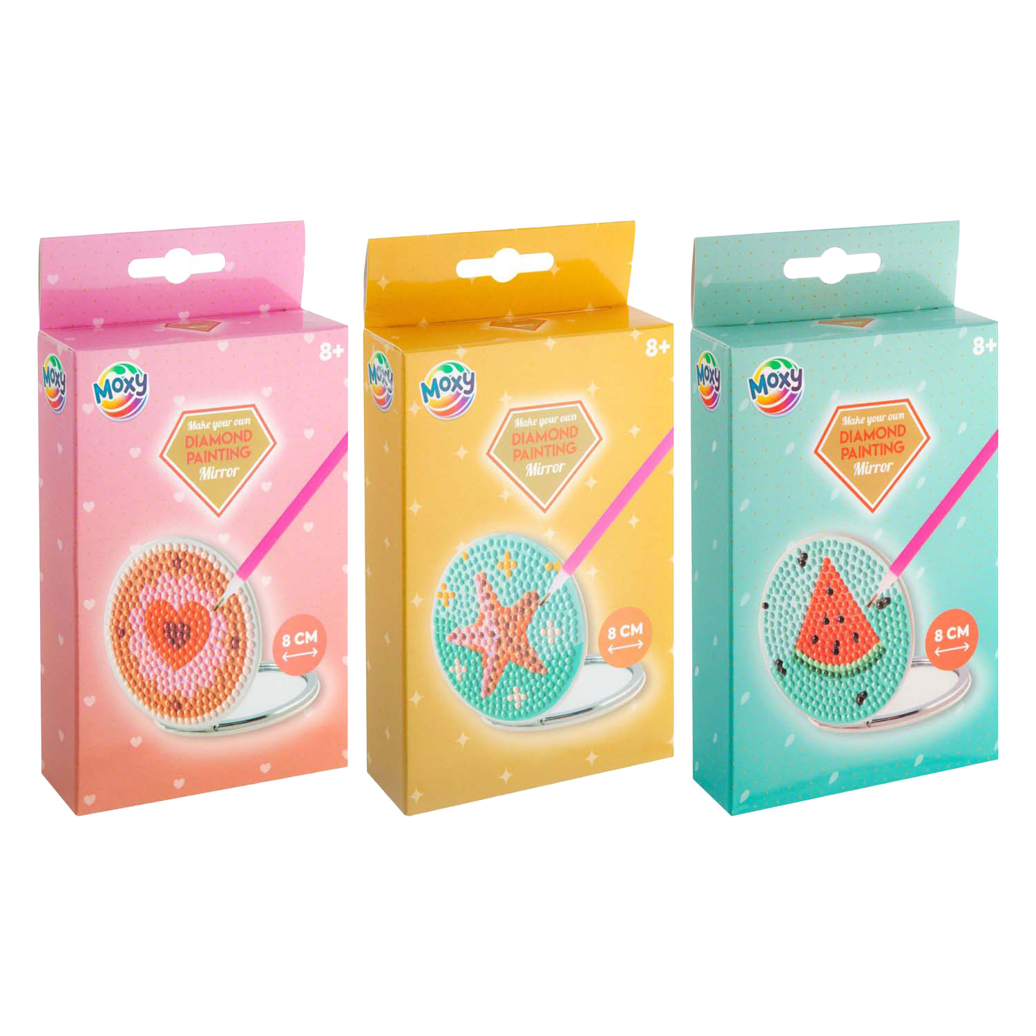 Diamantmalerei Handspiegel Dekorieren - 8 cm