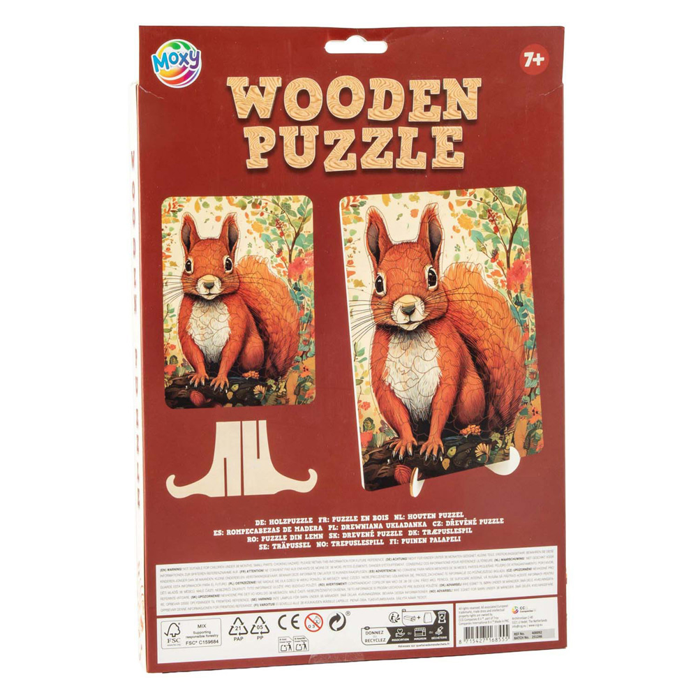 Houten Puzzel Eekhoorn - Unieke Vormen - 130st.