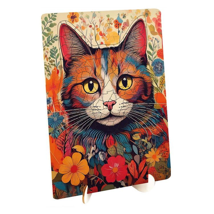 Houten Puzzel Kat - Unieke Vormen - 130st.